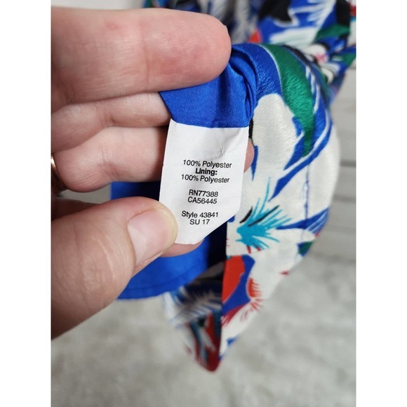 J. Crew Women's Sleevless Polyester Floral Lined V Neck Mini Sun Dress‎ Size 4 - Picture 4 of 6